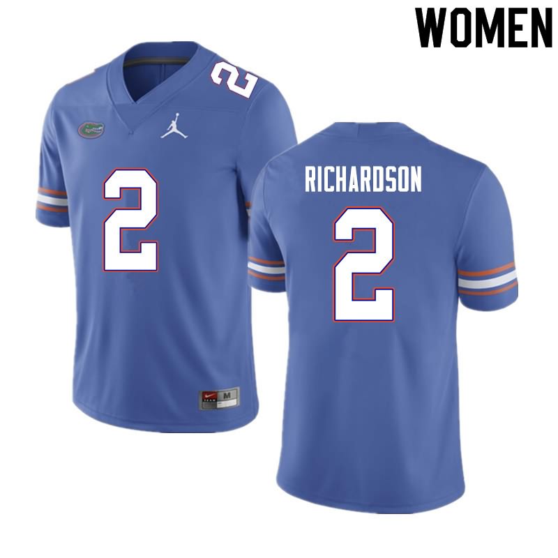 NCAA Florida Gators Anthony Richardson Women's #2 Nike Blue Stitched Authentic College Football Jersey XOV1564UI